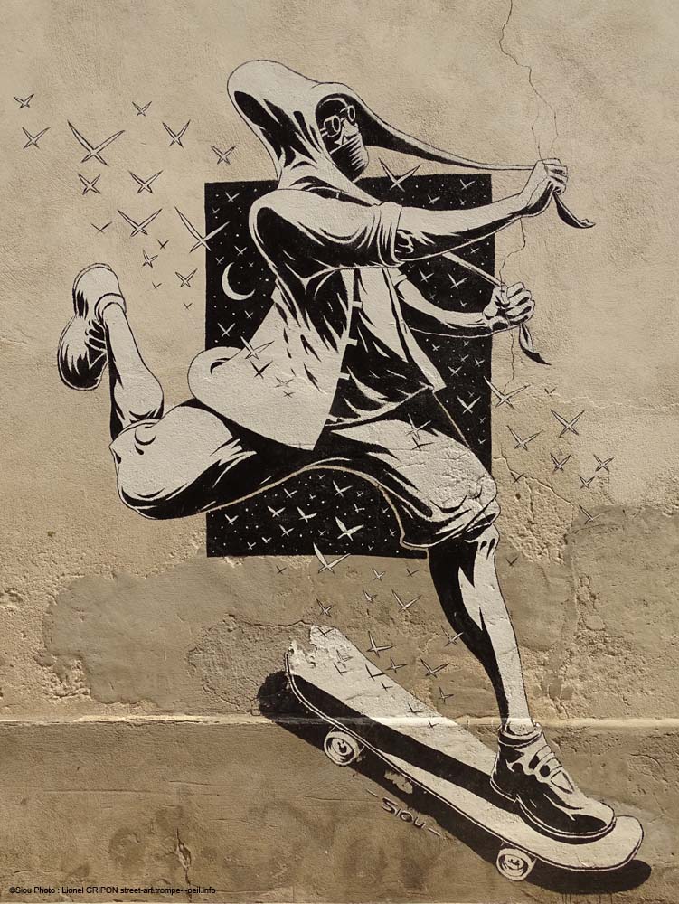 Étoiles et skateboard