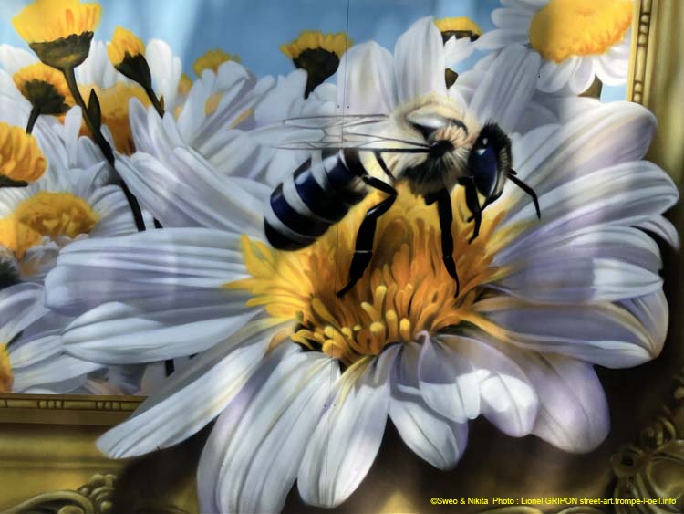 Abeilles et marguerites