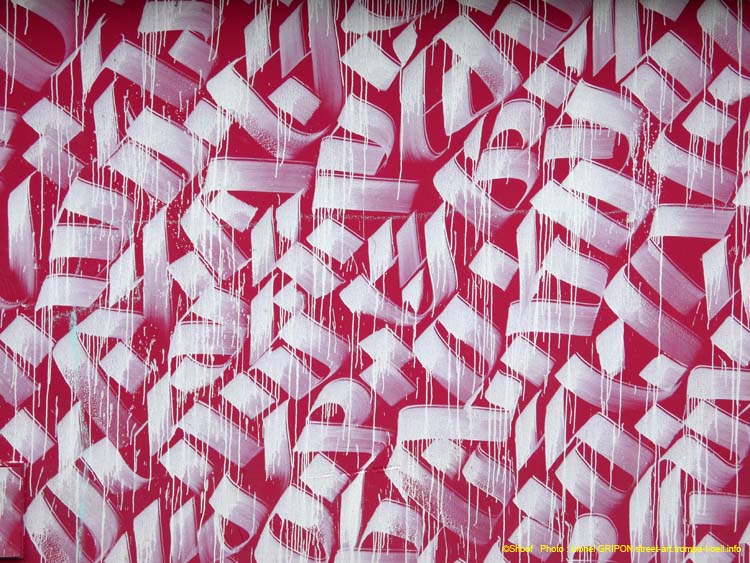 Calligraphie rose