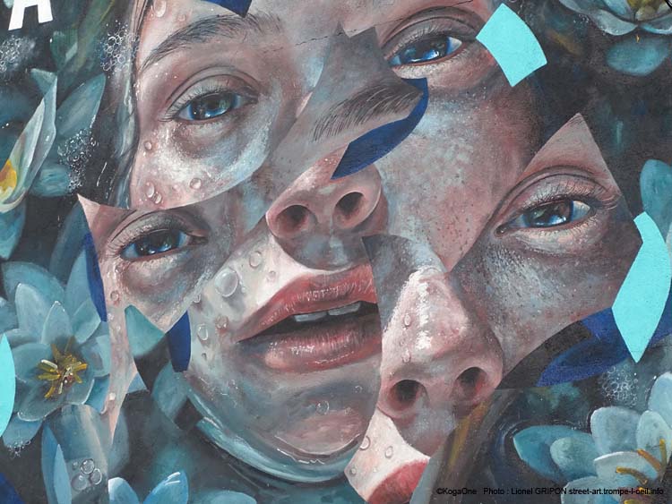 Portrait et nénuphars