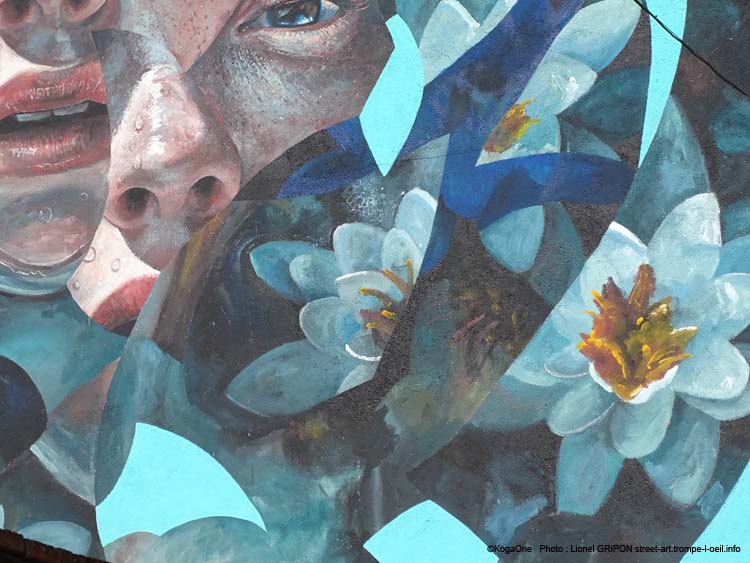 Portrait et nénuphars