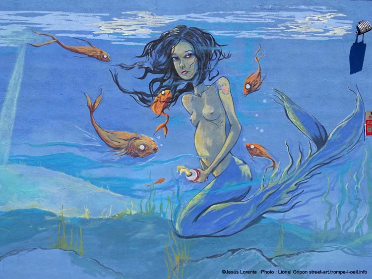 Sirène et poissons